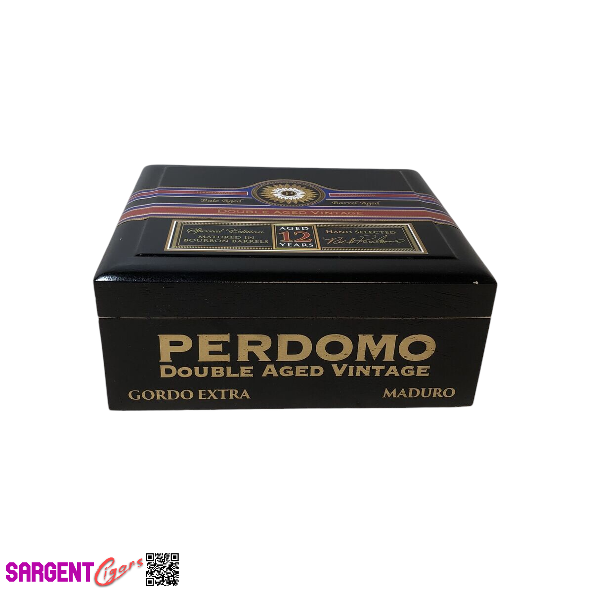 Perdomo Double Aged Vintage Maduro Gordo Empty Wooden Cigar Box 8.5x7.5x3.5