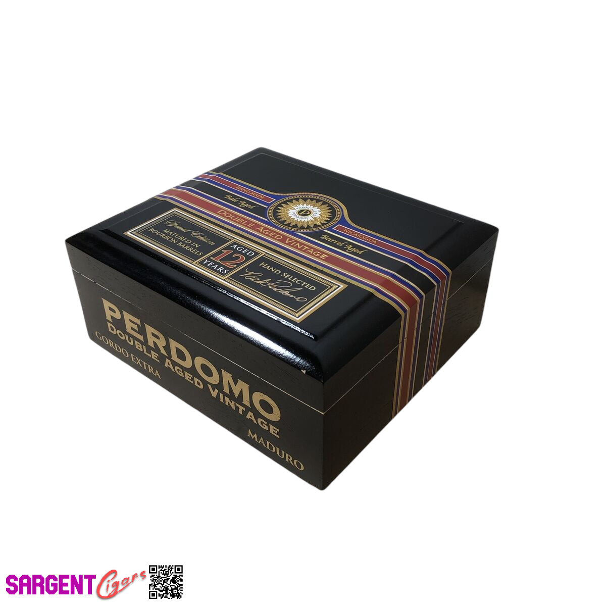 Perdomo Double Aged Vintage Maduro Gordo Empty Wooden Cigar Box 8.5x7.5x3.5