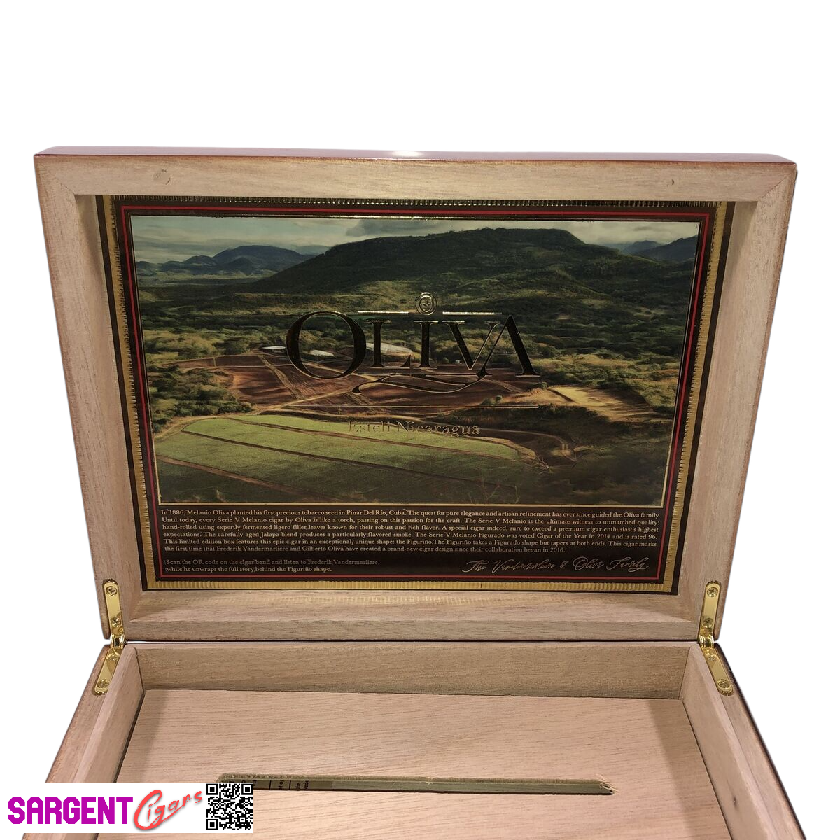 Oliva 2023 Empty Wooden Cigar Box 10x7.75x1.75