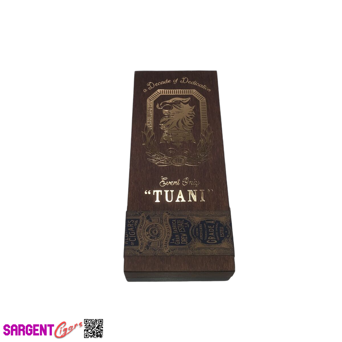 Undercrown Tuani Empty Wooden Cigar Box 3x7.25x1.25