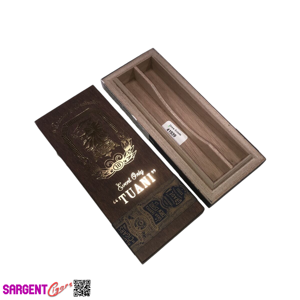 Undercrown Tuani Empty Wooden Cigar Box 3x7.25x1.25