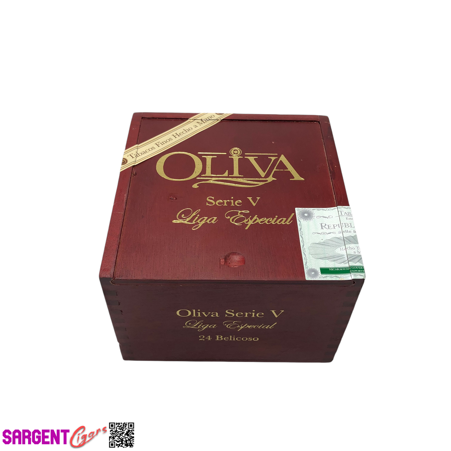 Oliva Serie V Belicoso Empty Wooden Cigar Box 5.75x6x4