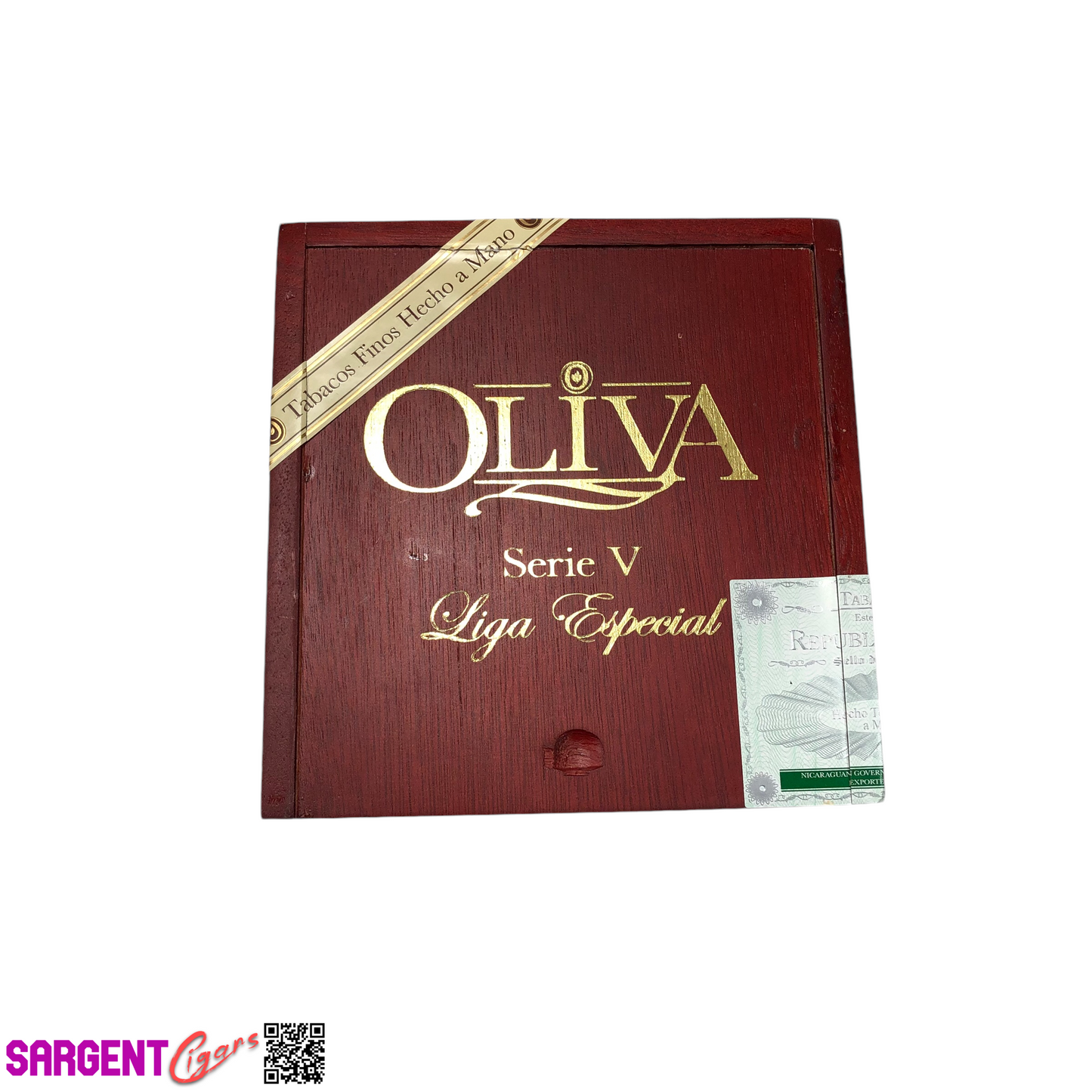 Oliva Serie V Belicoso Empty Wooden Cigar Box 5.75x6x4