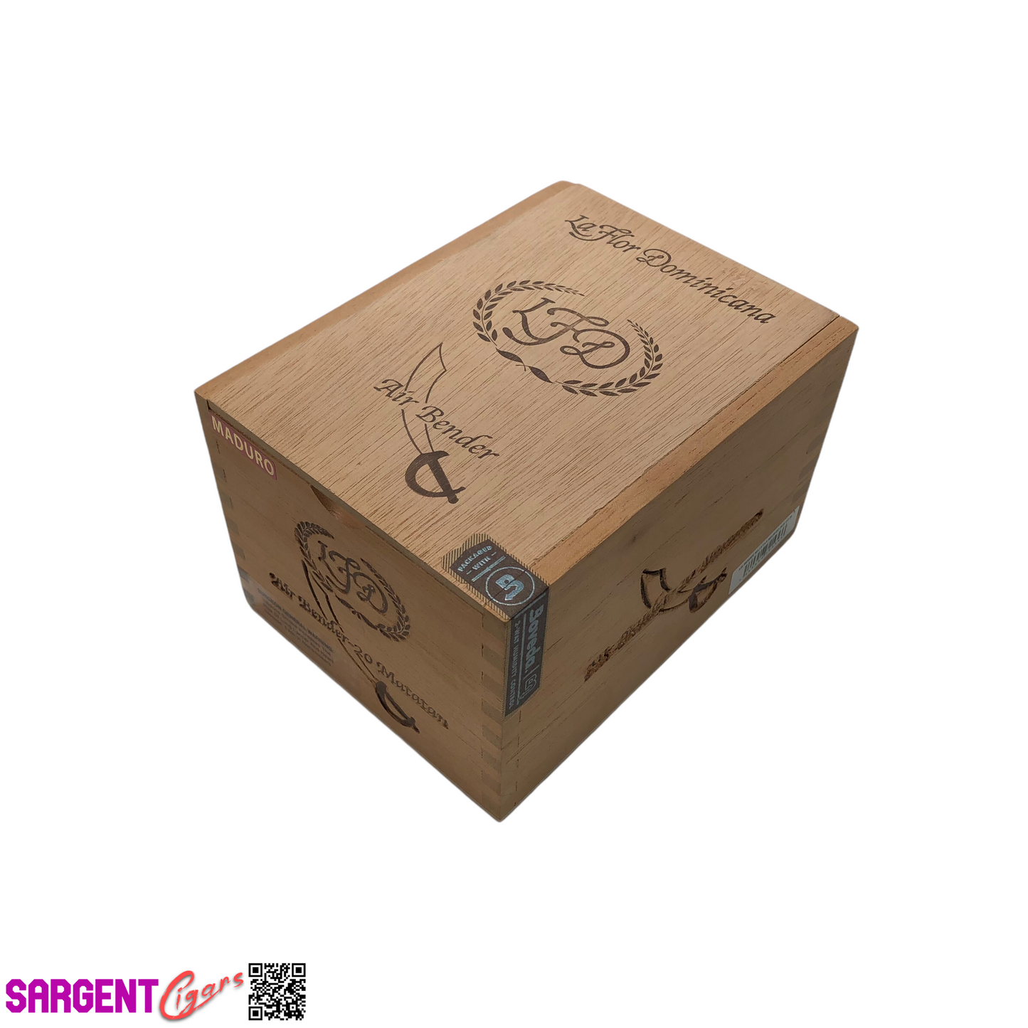LFD Air Bender Matatan Empty Wooden Cigar Box 4.5x6x3.75