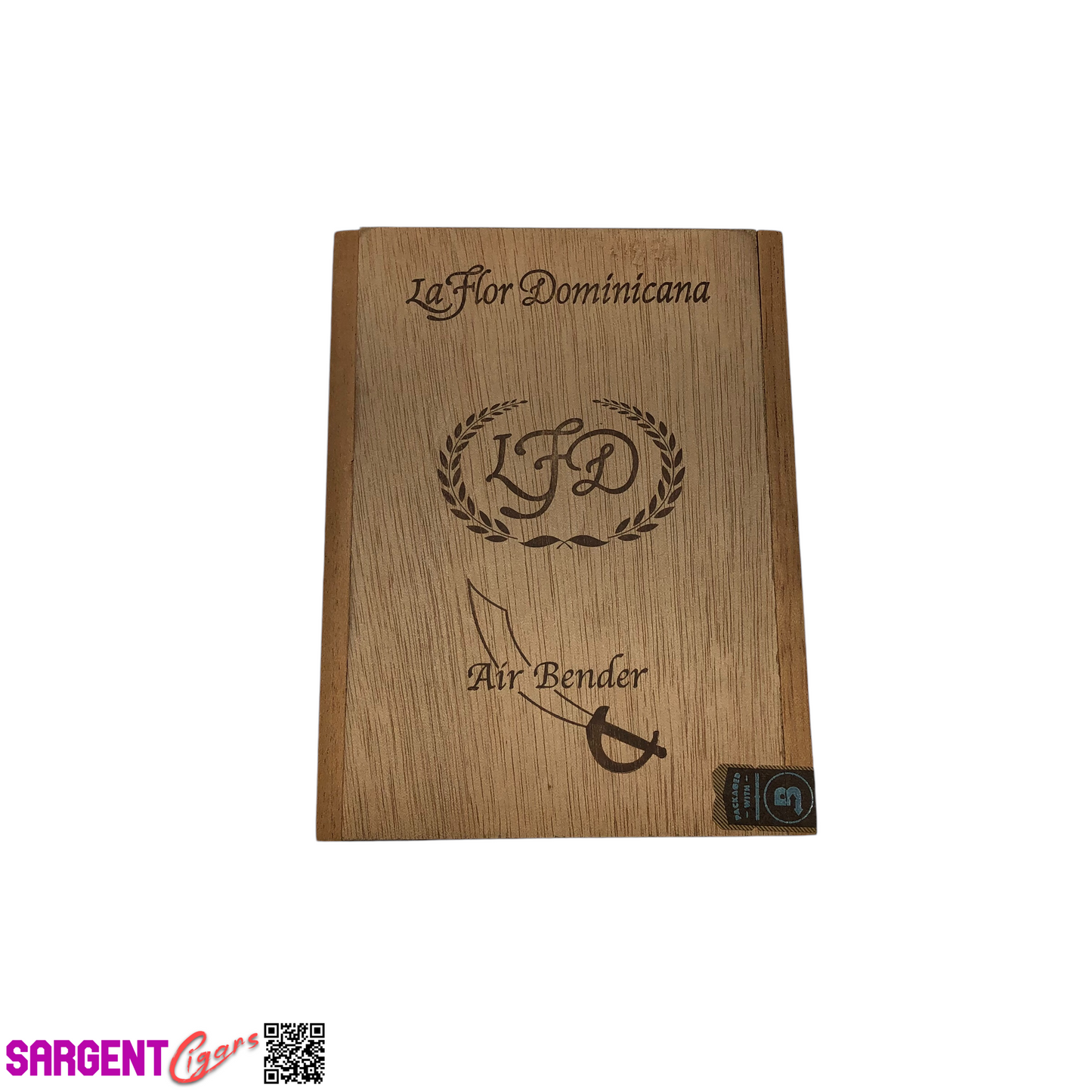 LFD Air Bender Matatan Empty Wooden Cigar Box 4.5x6x3.75