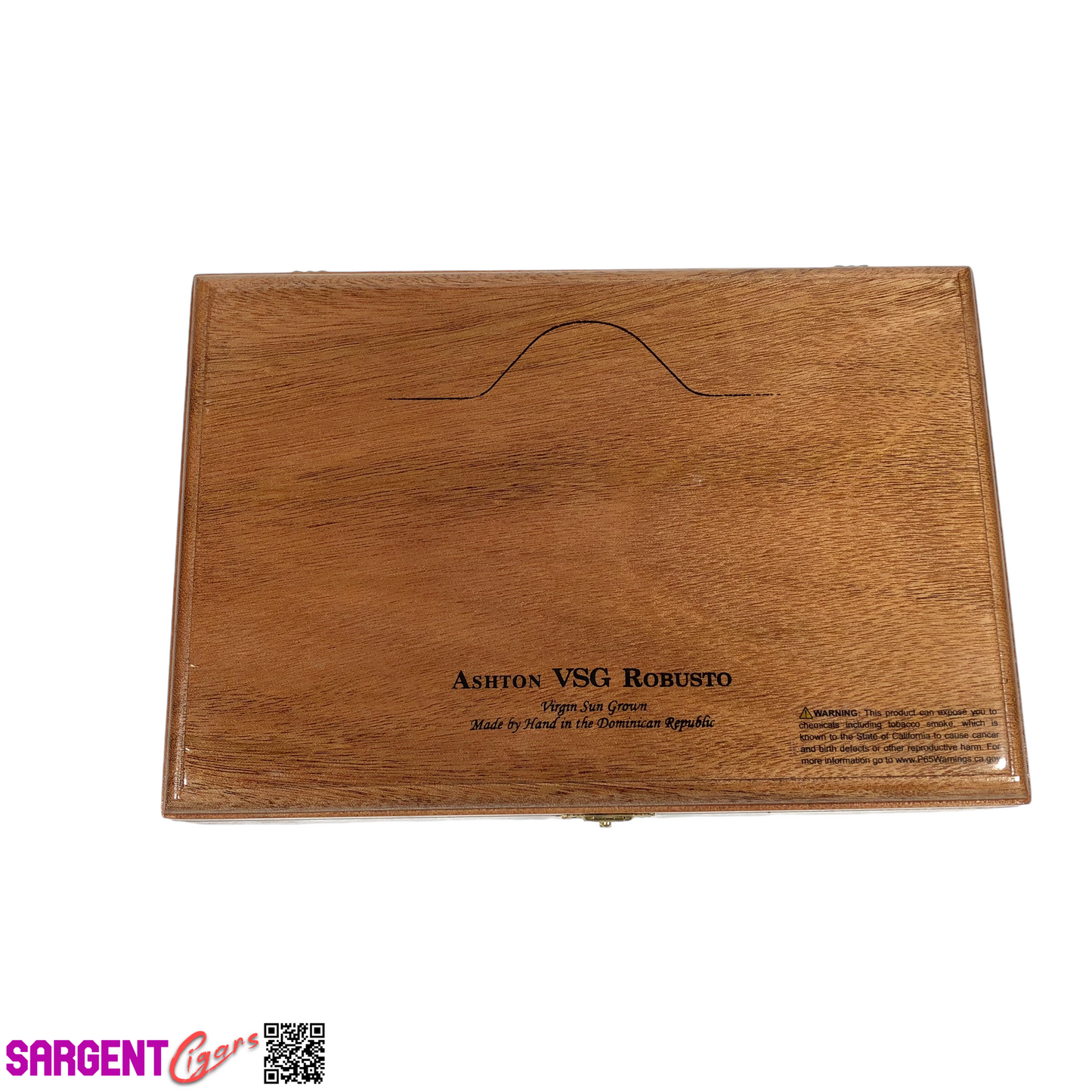 Ashton VSG Robusto Empty Wooden Cigar Box 9.5x6.5x2 (1)