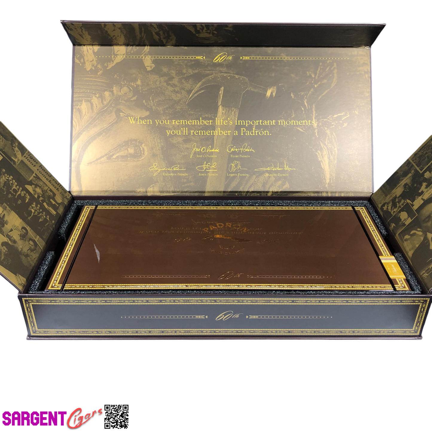 Padron 60th Anniversary Empty Wooden Cigar Box 19.5x9x2