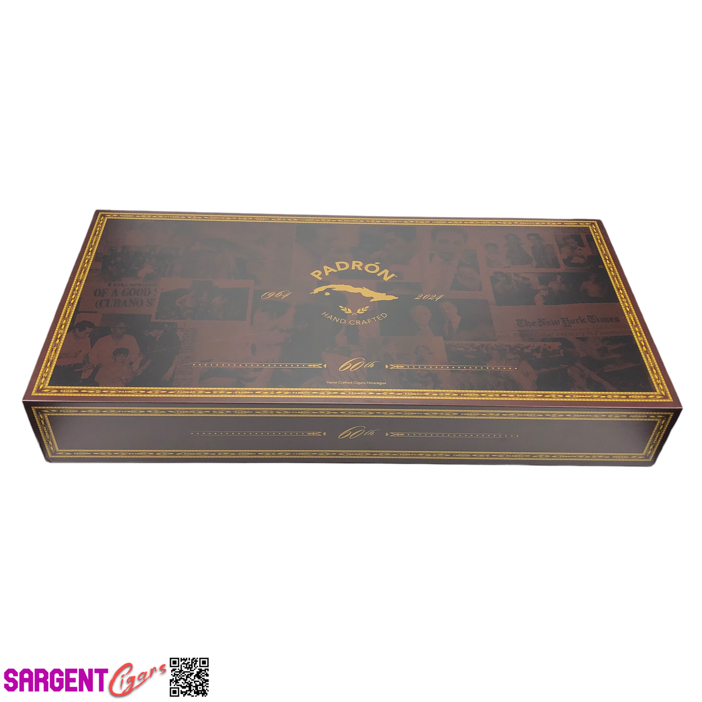 Padron 60th Anniversary Empty Wooden Cigar Box 19.5x9x2