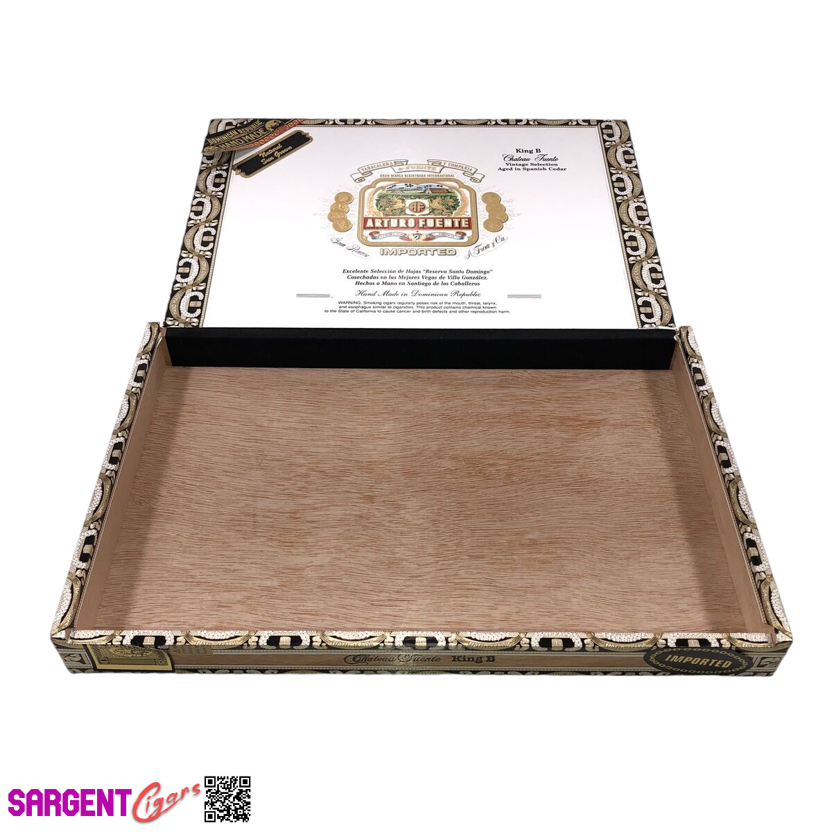 Arturo Fuente King B Empty Cigar Box 13x8.5x1.25