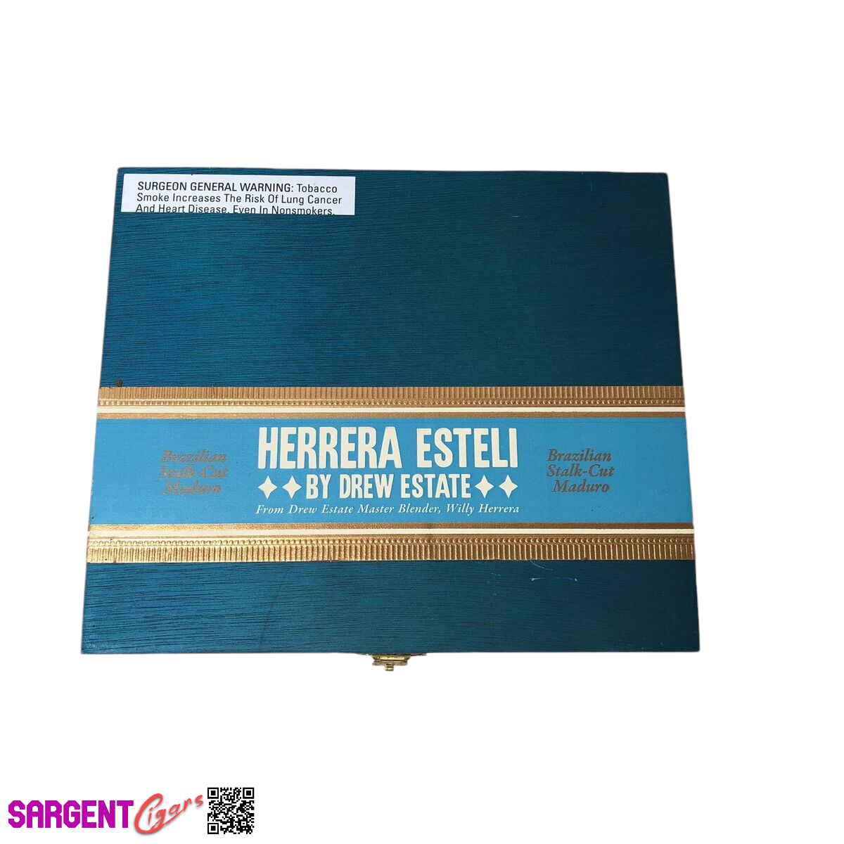 Herrera Esteli Maduro Toro Empty Wooden Cigar Box 8.25x7.25x2.75