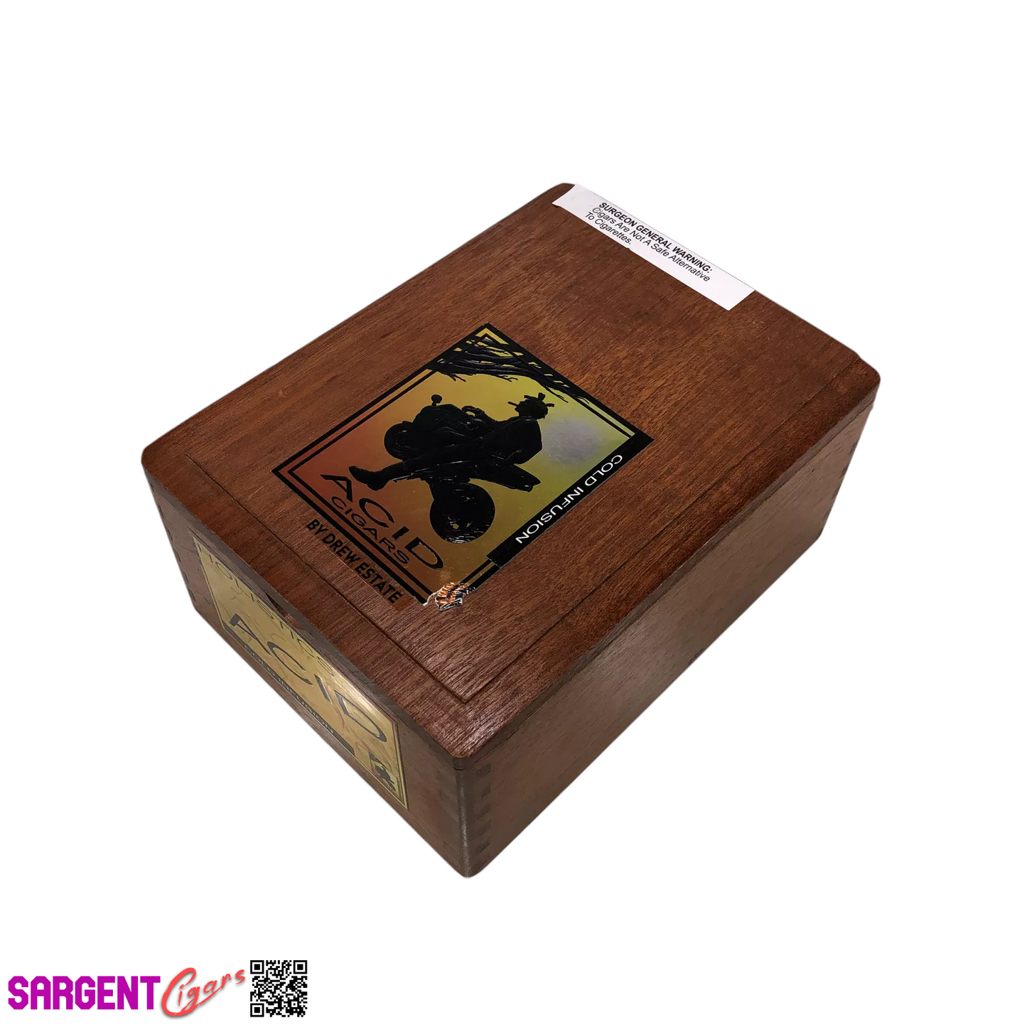 Acid Cold Infusion Empty Wooden Cigar Box 6x8.25x3.5