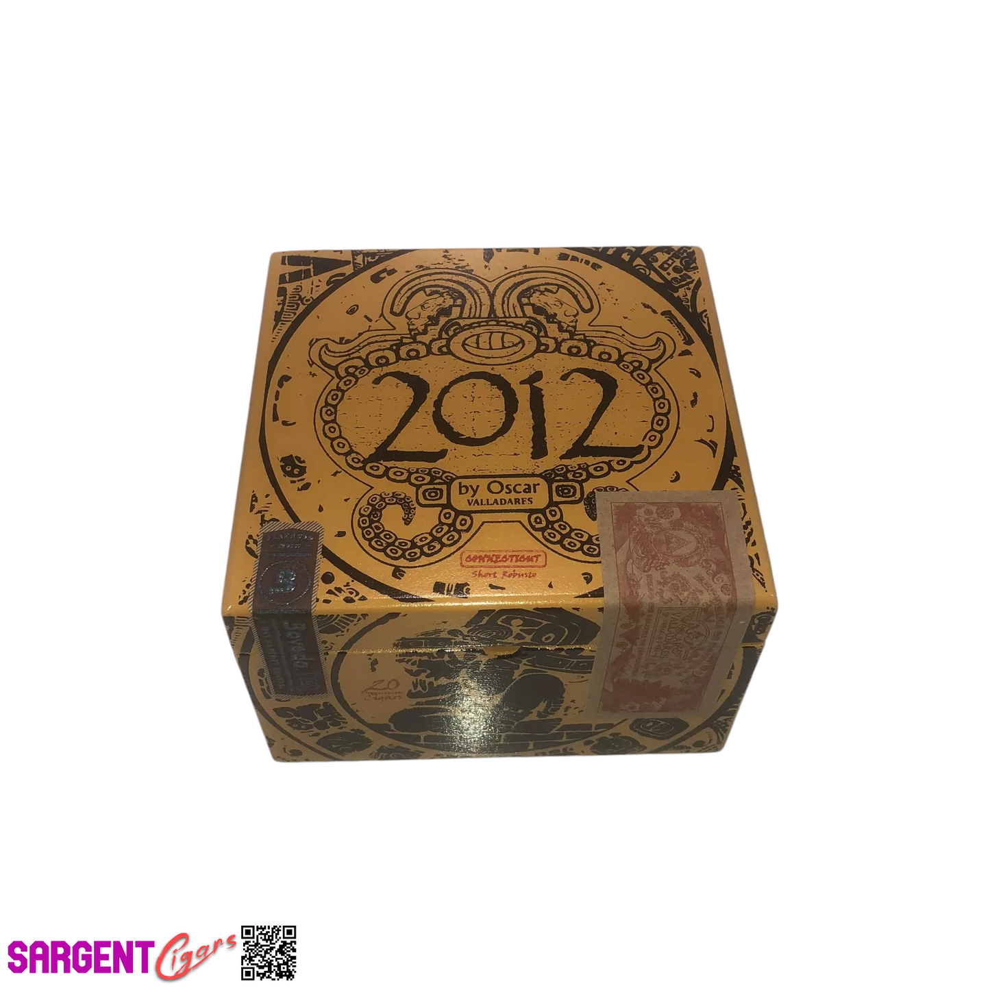 2012 By Oscar Valladares Connecticut Robusto Empty Wooden Cigar Box 5x4.75x3.25