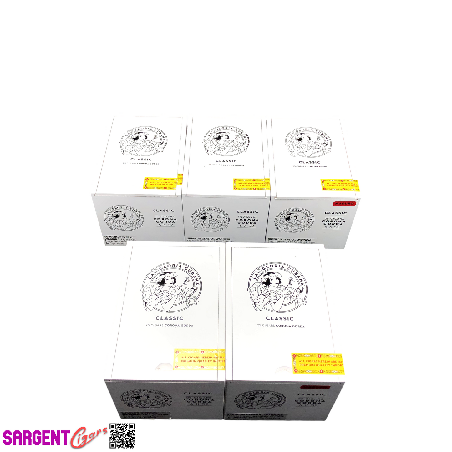 Lot of 5 La Gloria Corona Gorda Empty Wooden Cigar Boxes 4.75x6.75x4.5 #127