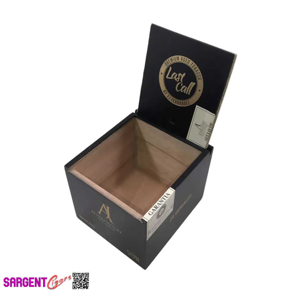 Aj Fernandez Geniales Empty Wooden Cigar Box 5x5.75x4.5