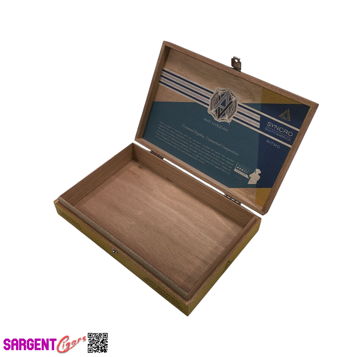 Avo Syncro Robusto Empty Wooden Cigar Box 8.5x5.75x1.5