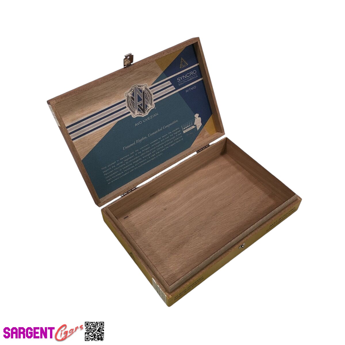 Avo Syncro Robusto Empty Wooden Cigar Box 8.5x5.75x1.5