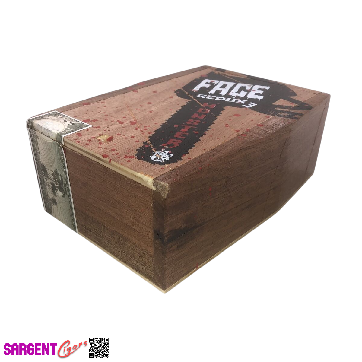 Tatuaje Face Redux 3 Empty Wooden Cigar Box 5.5x7.75x3