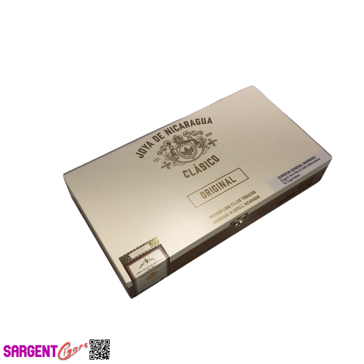 Joya De Nicaragua Clasico Robusto Empty Wooden Cigar Box 11x6x2