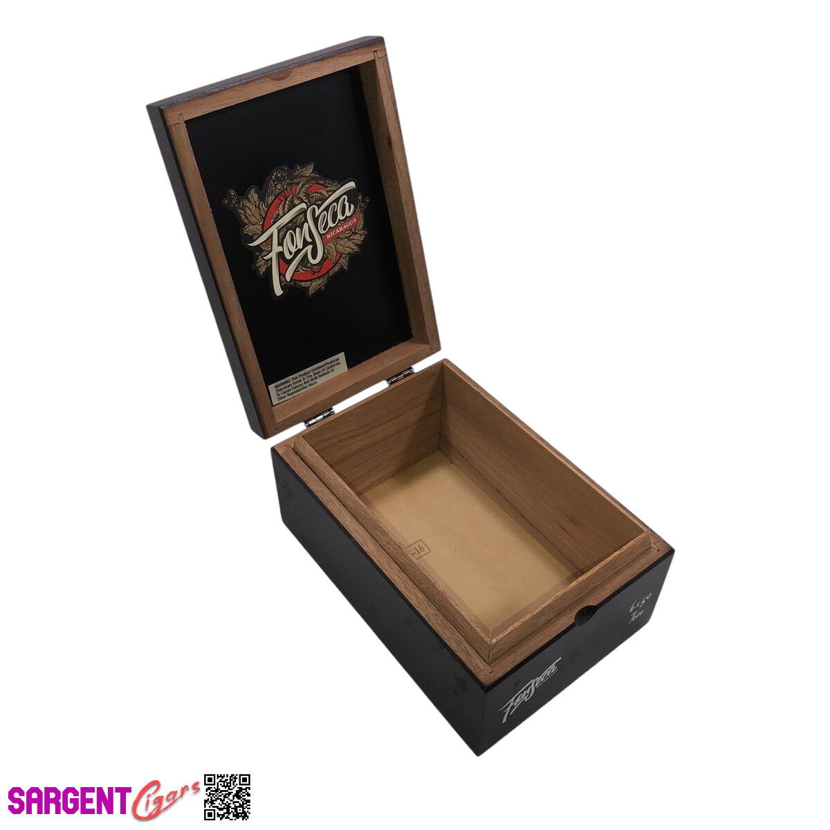 Fonseca Toro Empty Wooden Cigar Box 5x7x3.75