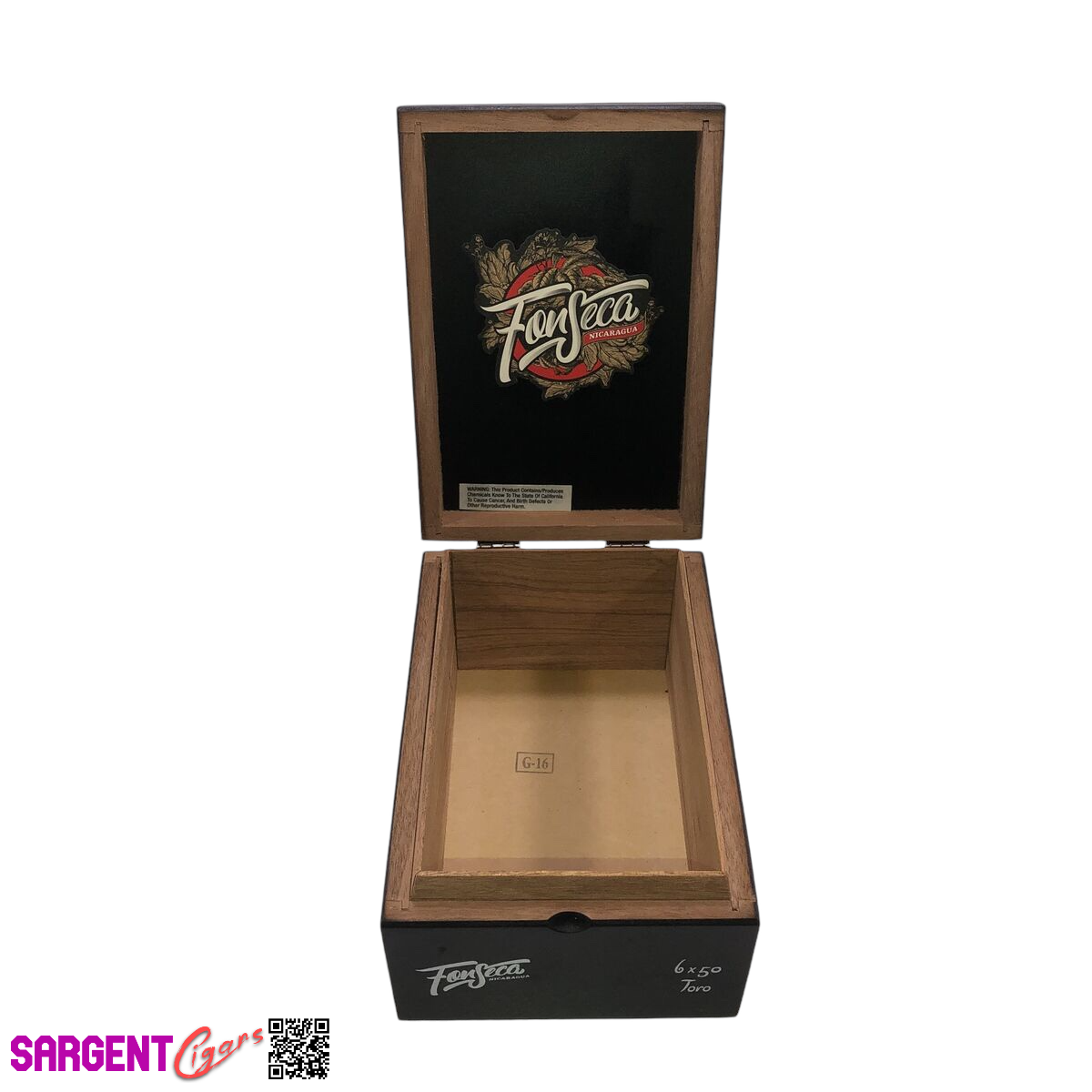 Fonseca Toro Empty Wooden Cigar Box 5x7x3.75