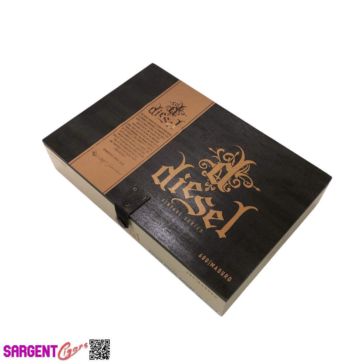 Diesel Vintage Series Toro Empty Wooden Cigar Box 11.25x7.5x2.5 (1)