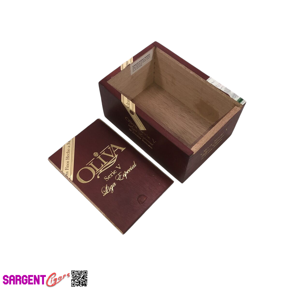 Oliva Serie V Double Robusto Empty Wooden Cigar Box 4x6x3