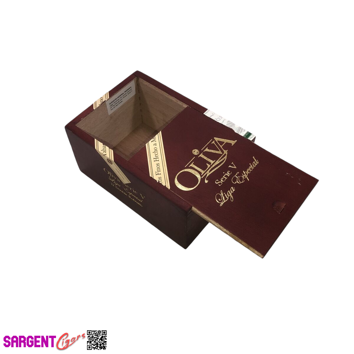 Oliva Serie V Double Robusto Empty Wooden Cigar Box 4x6x3