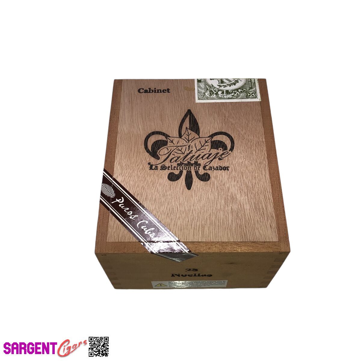 Tatuaje Cabinet Noellas Empty Wooden Cigar Box 4.75x5.75x3.5