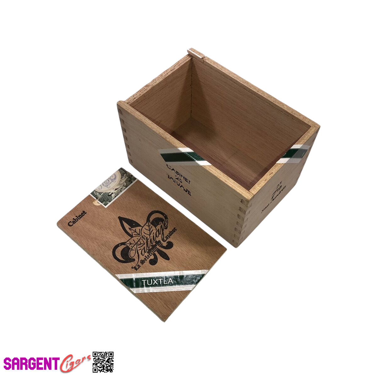 Tatuaje Tuxtla 7th Empty Wooden Cigar Box 4.25x6.25x4