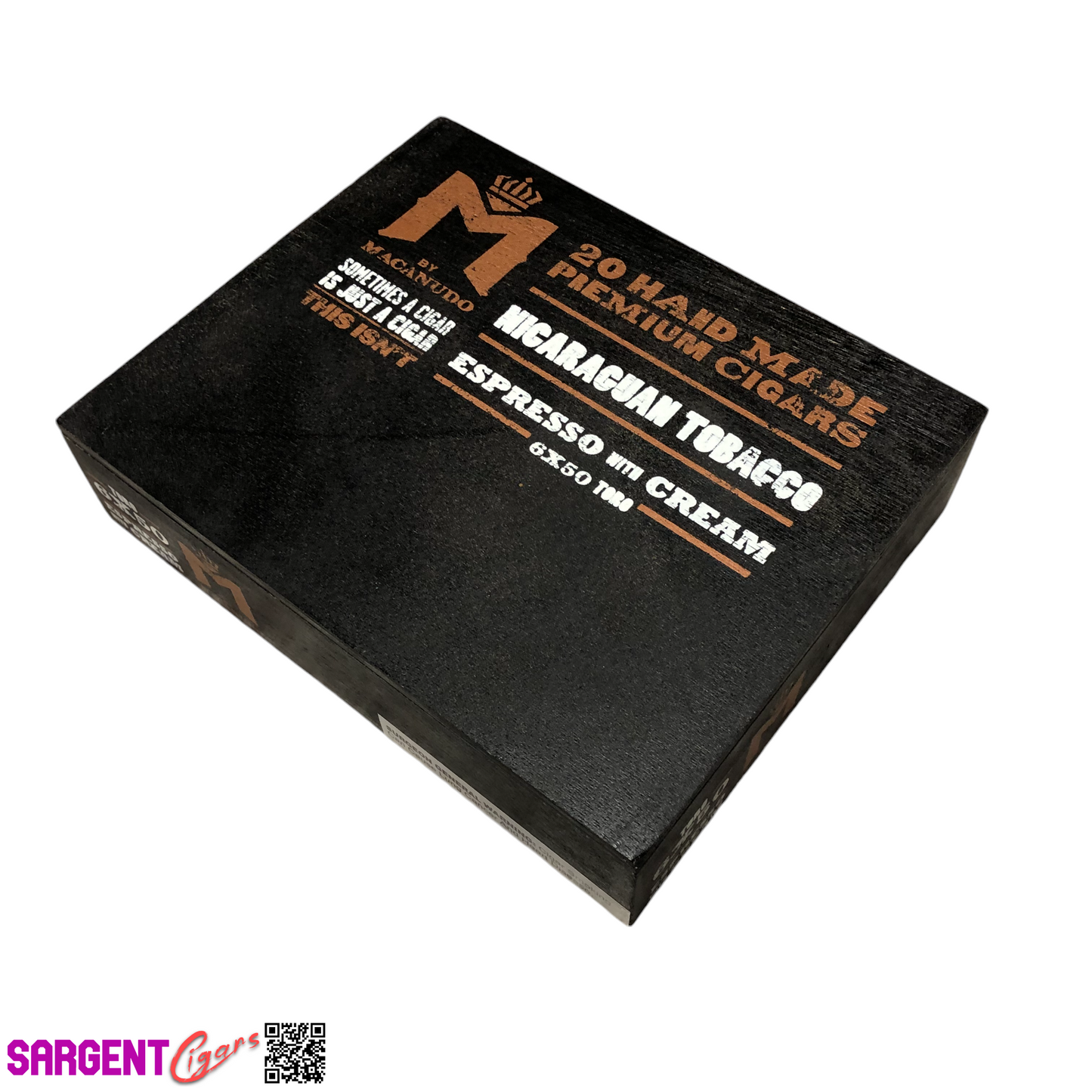 Macanudo Espresso With Cream Toro Empty Wooden Cigar Box 8.25x6.75x2