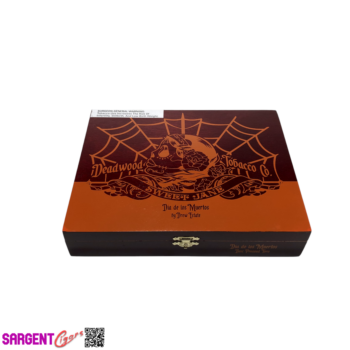 Deadwood Dia de los Muertos Empty Wooden Cigar Box 9.25x7.25x1.75