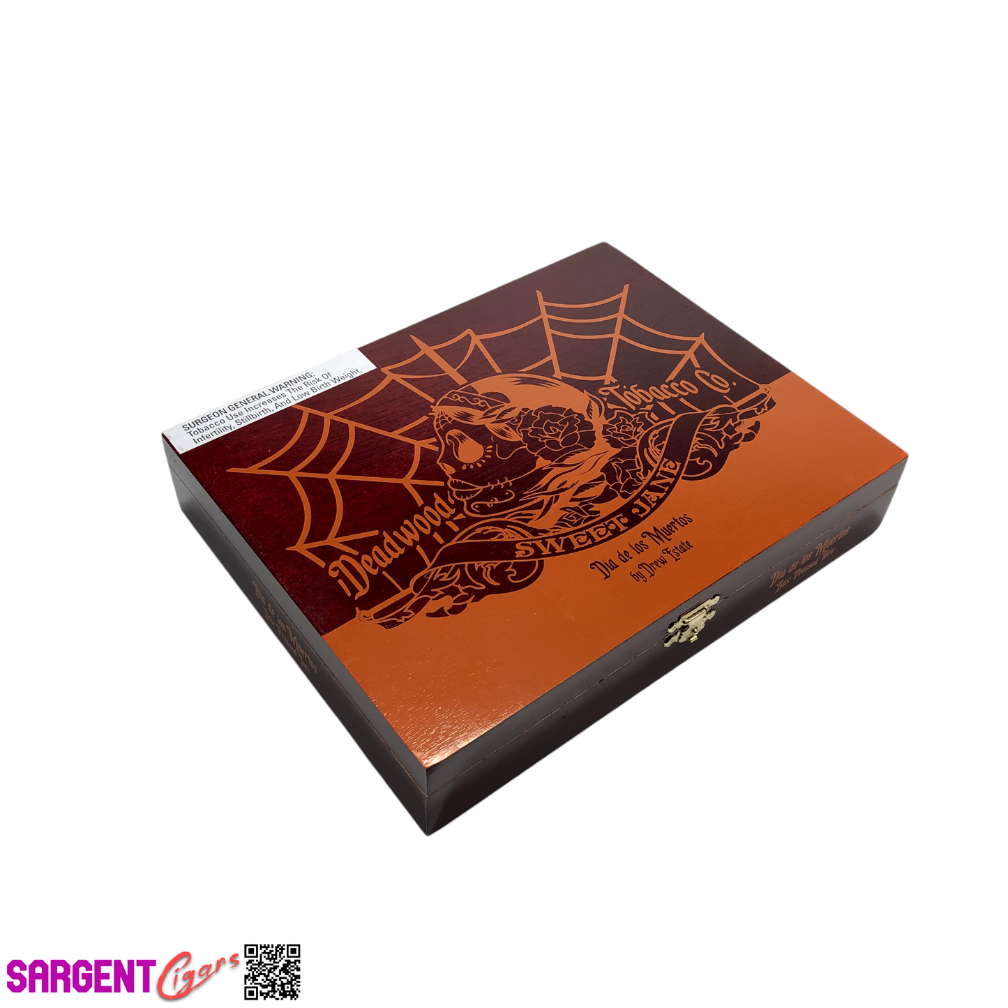 Deadwood Dia de los Muertos Empty Wooden Cigar Box 9.25x7.25x1.75