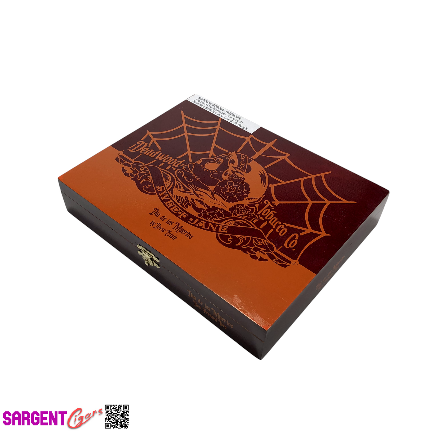 Deadwood Dia de los Muertos Empty Wooden Cigar Box 9.25x7.25x1.75