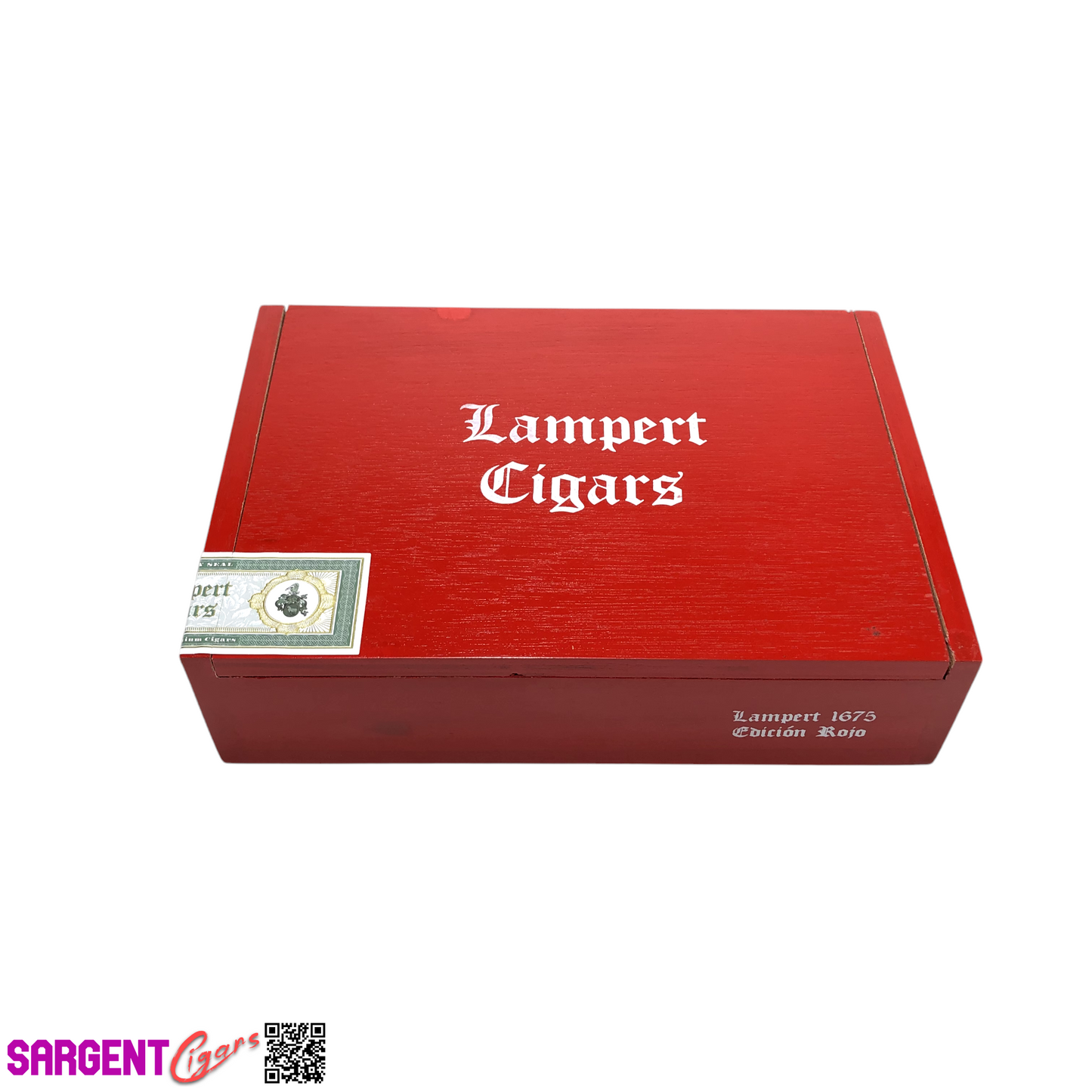Lampert 1675 Robusto Empty Wooden Cigar Box 8.25x5.75x2