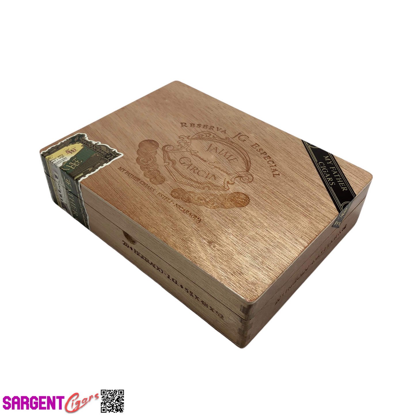 Jaime Garcia Figurado Empty Wooden Cigar Box 8.5x6.5x2