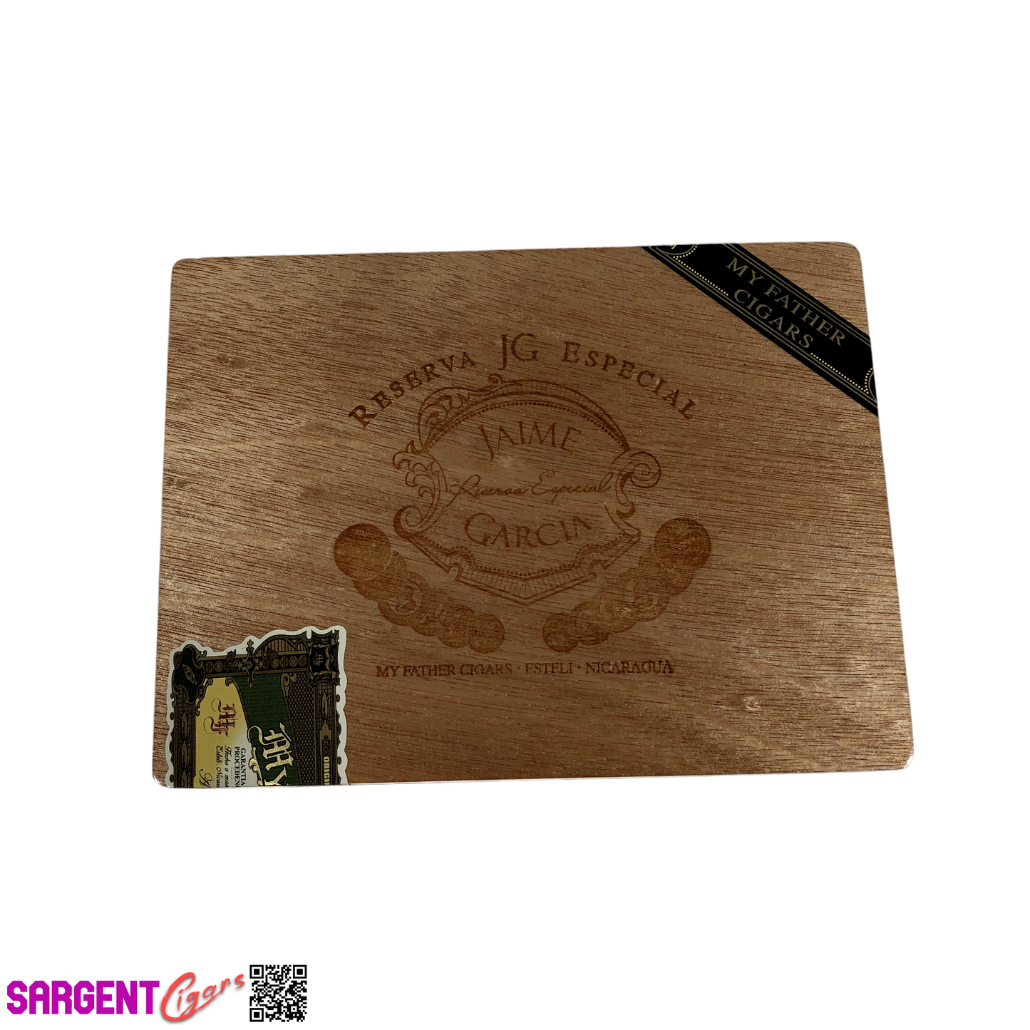 Jaime Garcia Figurado Empty Wooden Cigar Box 8.5x6.5x2