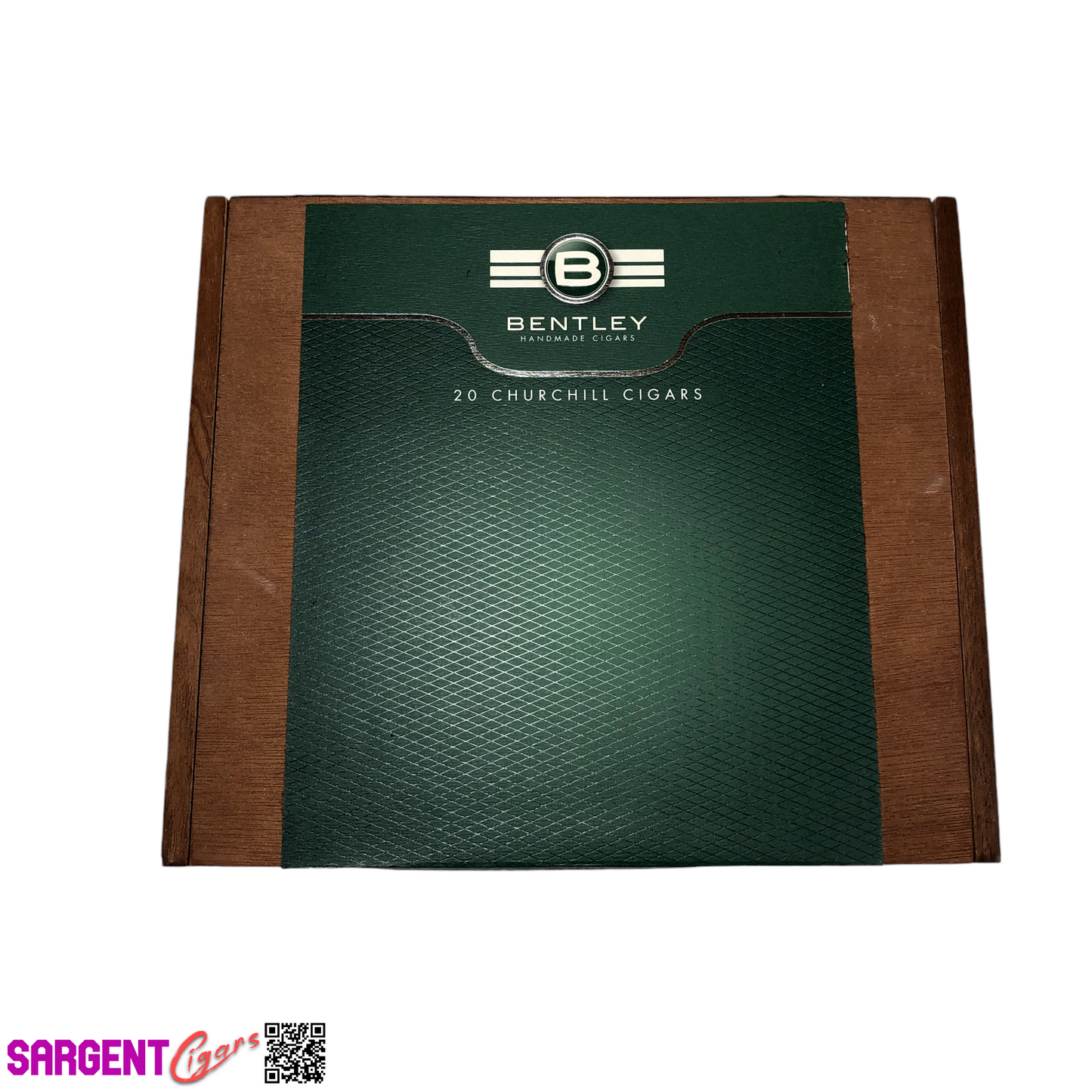 Bentley Churchill Empty Wooden Cigar Box 9x7.75x2