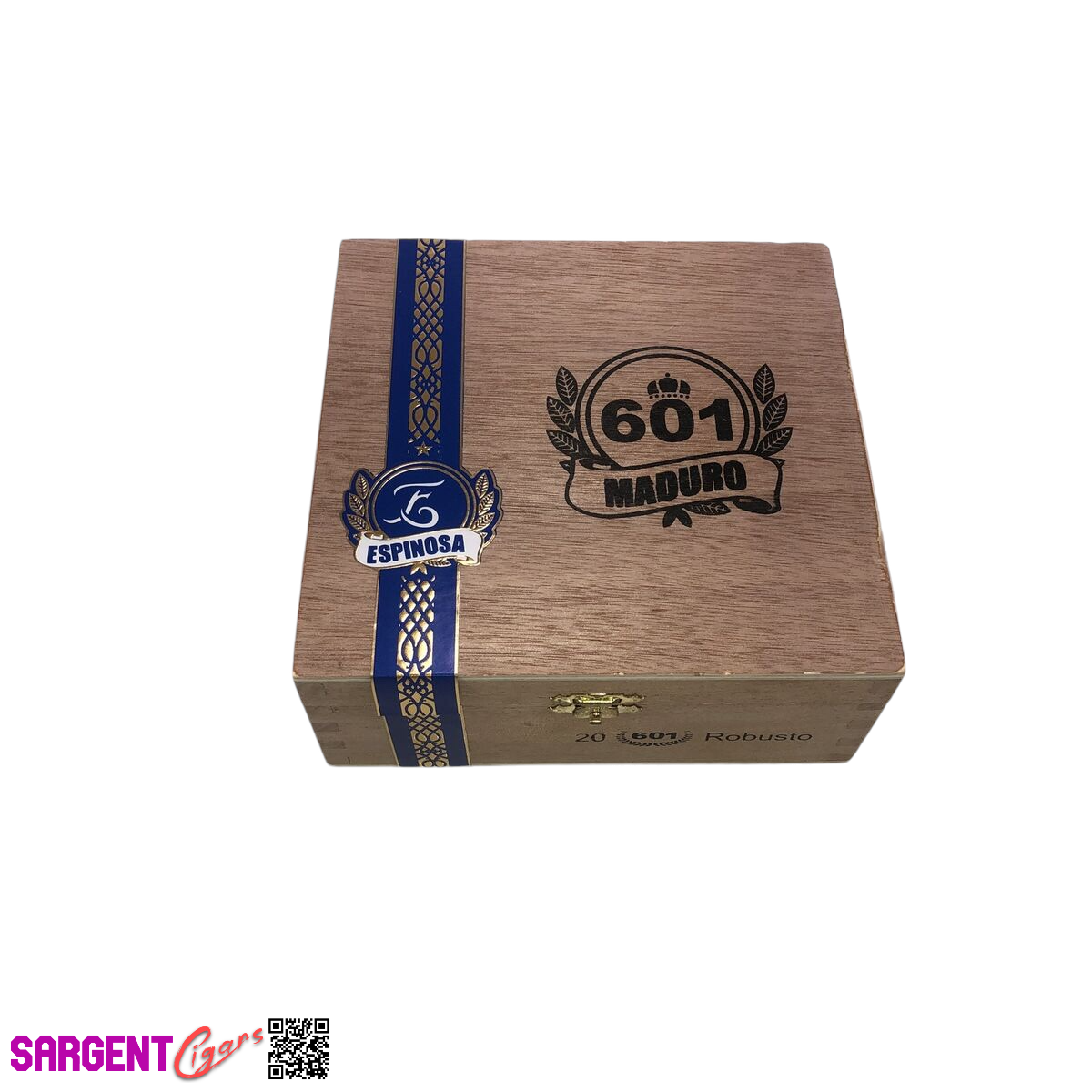 Espinosa 601 Maduro Robusto Empty Wooden Cigar Box 6.5x6.25x2.75