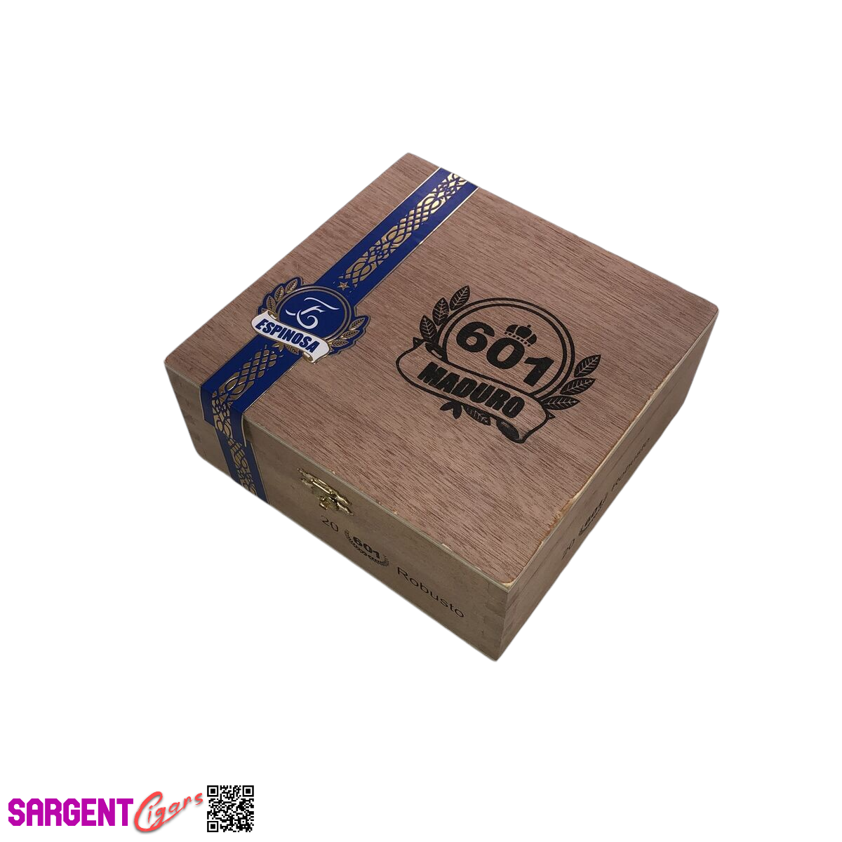 Espinosa 601 Maduro Robusto Empty Wooden Cigar Box 6.5x6.25x2.75