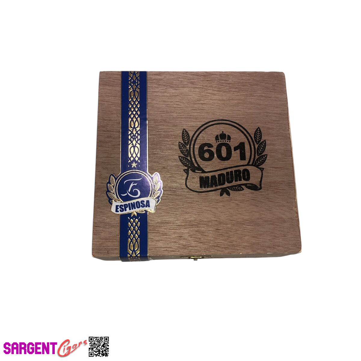 Espinosa 601 Maduro Robusto Empty Wooden Cigar Box 6.5x6.25x2.75