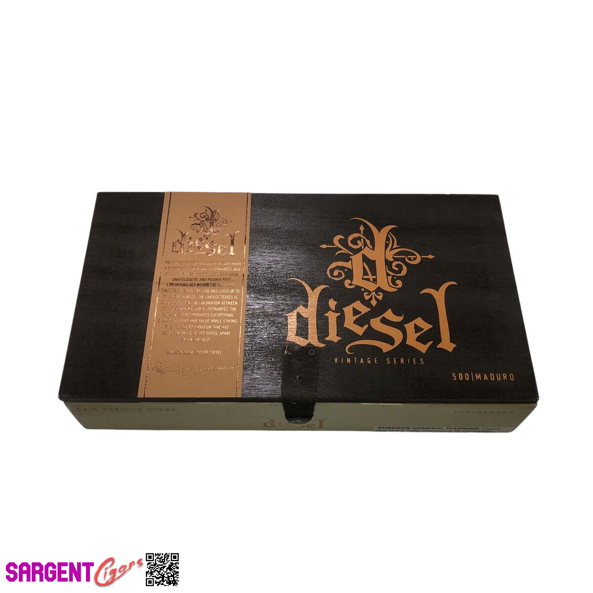 Diesel Vintage Series Robusto Empty Wooden Cigar Box 12x6.75x2.5 (1)