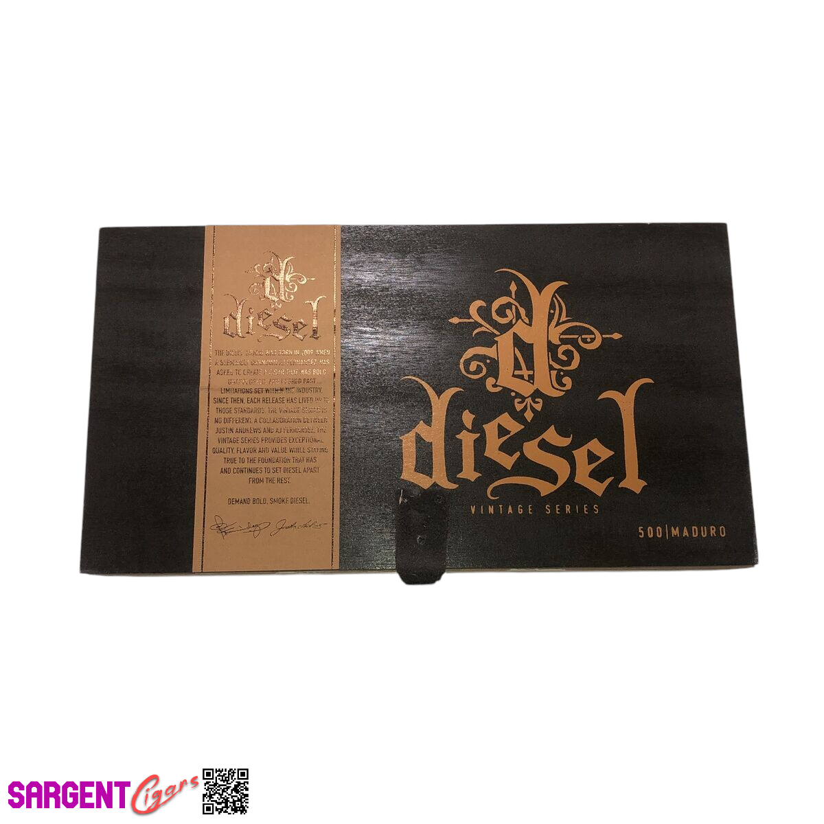 Diesel Vintage Series Robusto Empty Wooden Cigar Box 12x6.75x2.5 (1)
