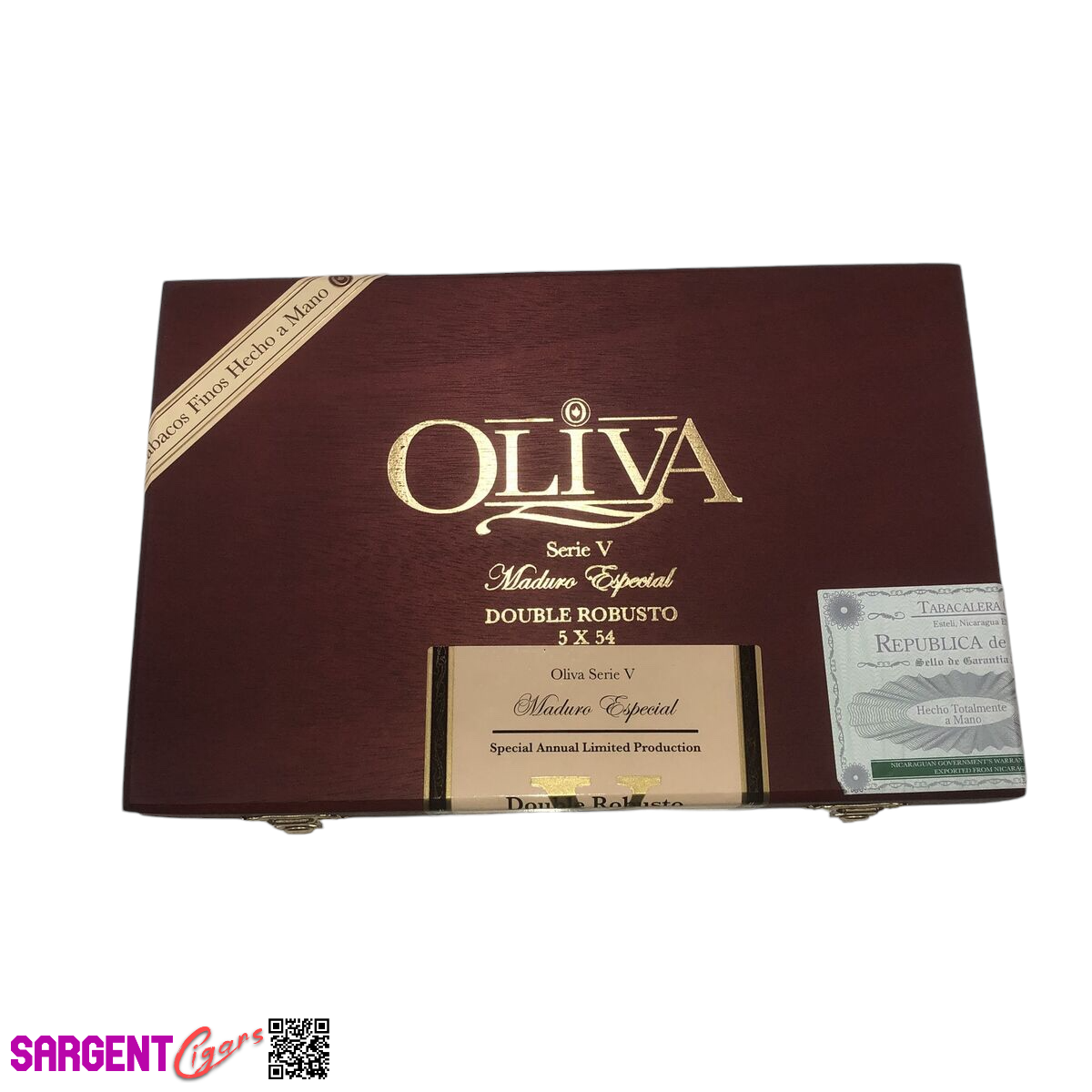Oliva Serie V Maduro Double Robusto Empty Wooden Cigar Box 9.25x6x1.25