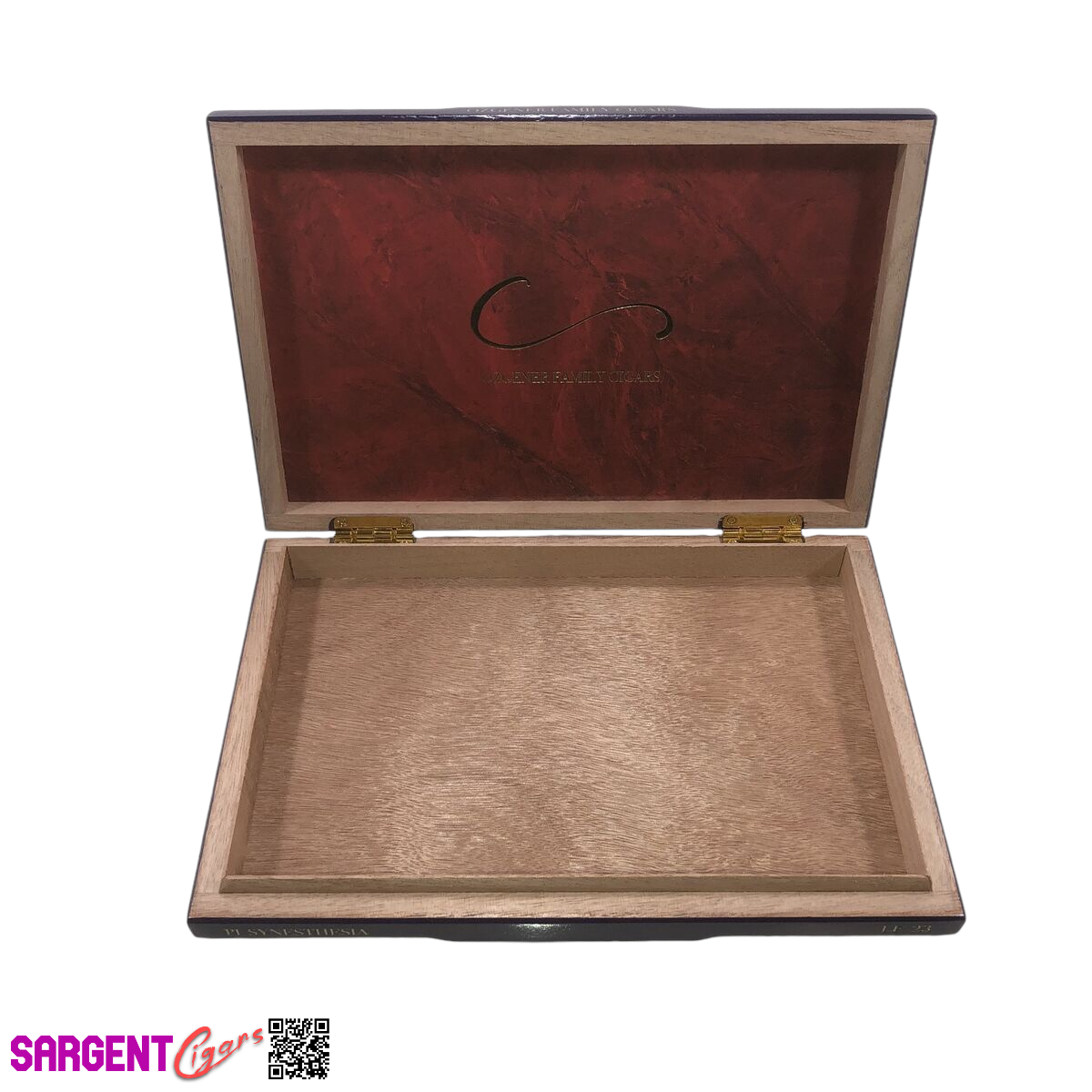 Ozgener Pi Synesthesia Empty Wooden Cigar Box 10.75x7.25x1.5