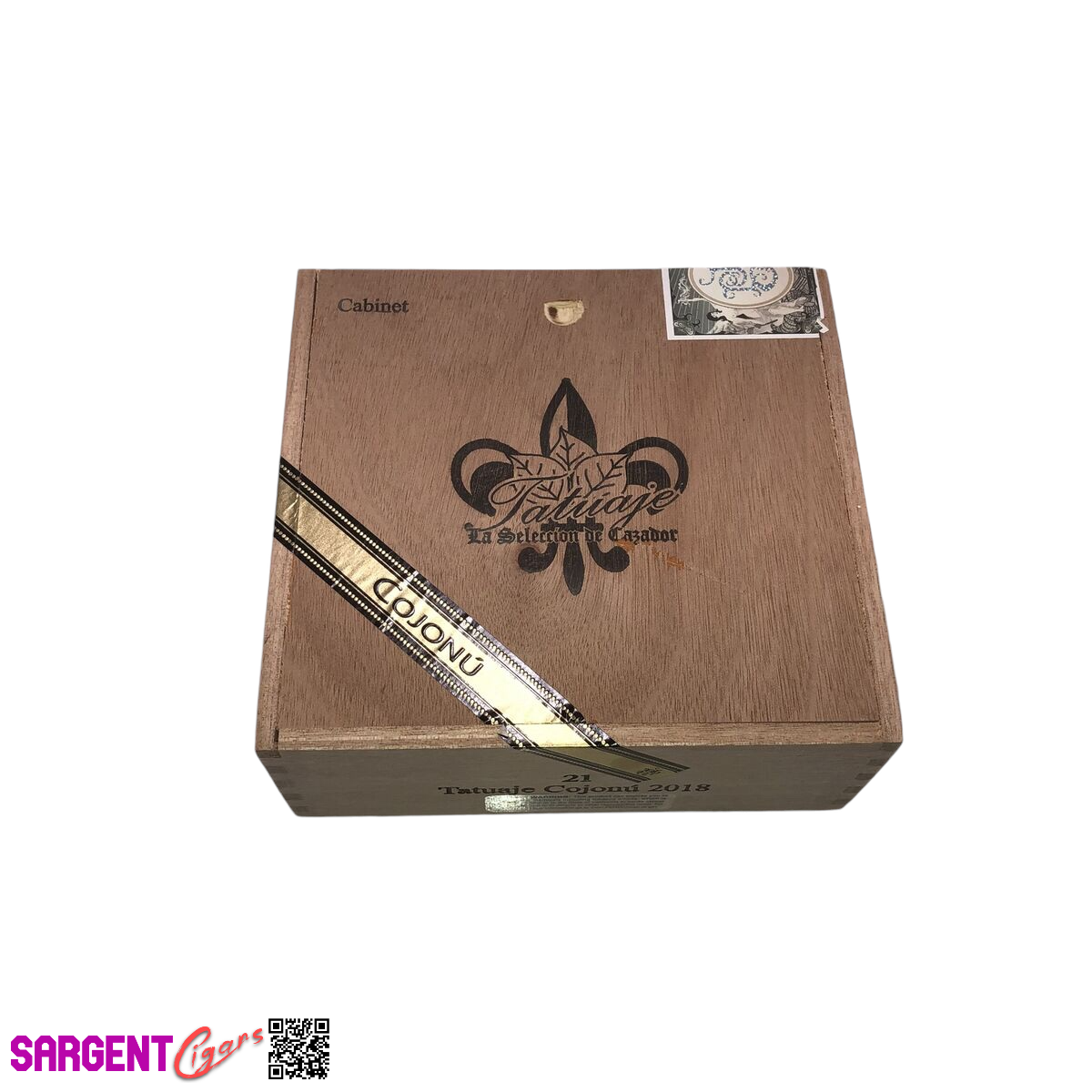 Tatuaje Cojonu 2018 Empty Wooden Cigar Box 6.75x6.25x2.75