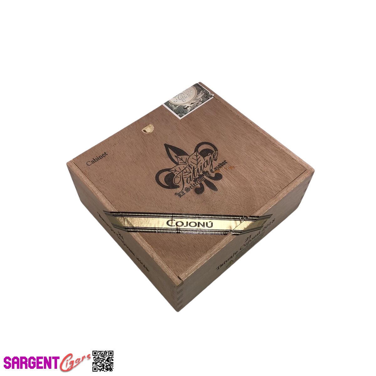 Tatuaje Cojonu 2018 Empty Wooden Cigar Box 6.75x6.25x2.75