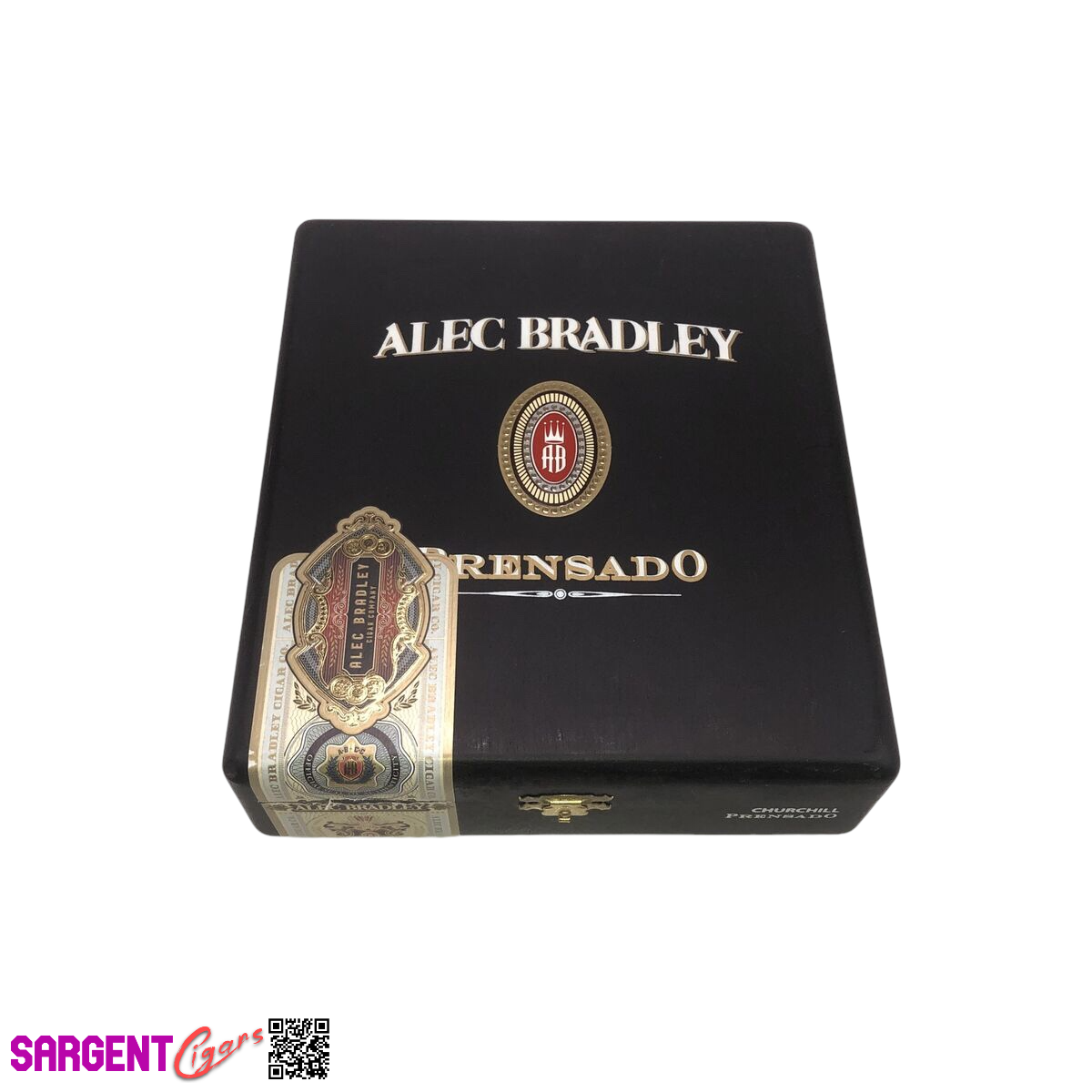 Alec Bradley Prensado Churchill Empty Wooden Cigar Box 7.25x8x2.5