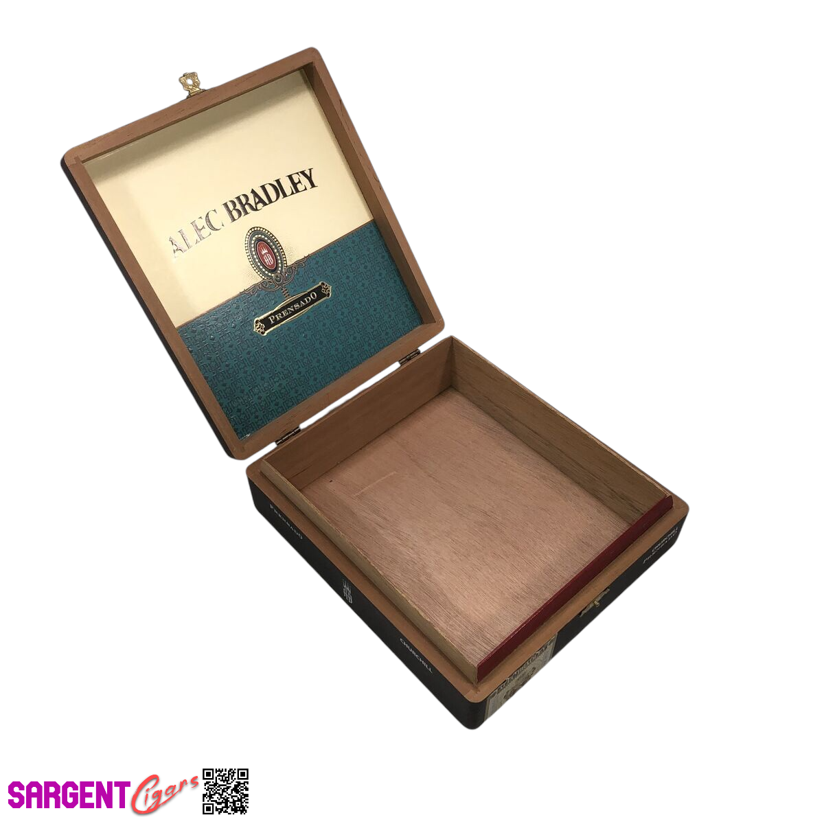 Alec Bradley Prensado Churchill Empty Wooden Cigar Box 7.25x8x2.5