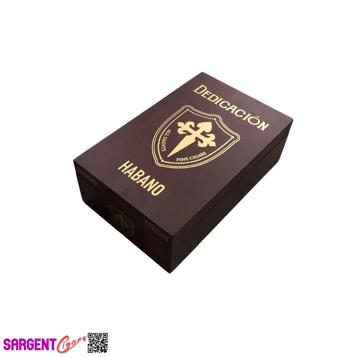 All Saints Cigars Dedication Hab Robusto Empty Wooden Cigar Box 4x6.5x2