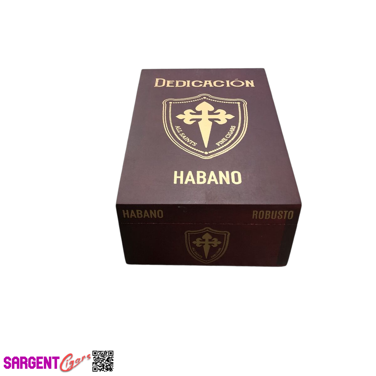 All Saints Cigars Dedication Hab Robusto Empty Wooden Cigar Box 4x6.5x2